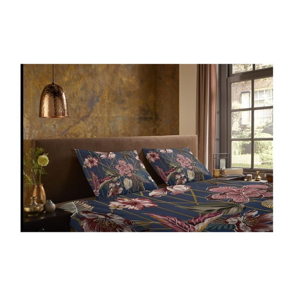 Tamno plava posteljina za bračni krevet/za produženi krevet od mikrovlakana 200x220 cm Jos – Good Morning-image-2