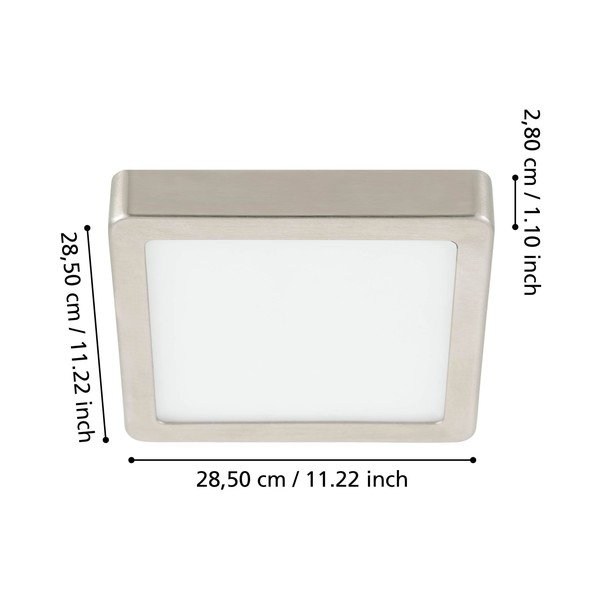 Siva LED stropna svjetiljka 28,5x28,5 cm FUEVA 5 – EGLO-image-1
