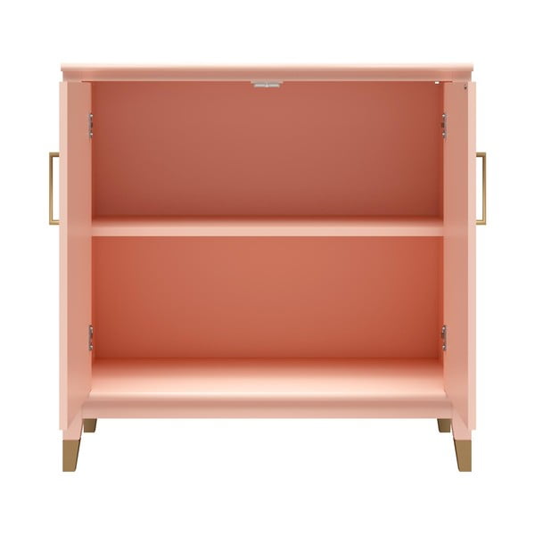 Ružičasti ormarić 86x85x41 cm Westerleigh – CosmoLiving by Cosmopolitan-image-3