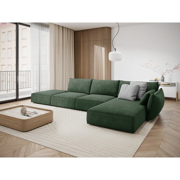Tamno zelena kutna garnitura (desni kut) Vanda - Mazzini Sofas-image-1