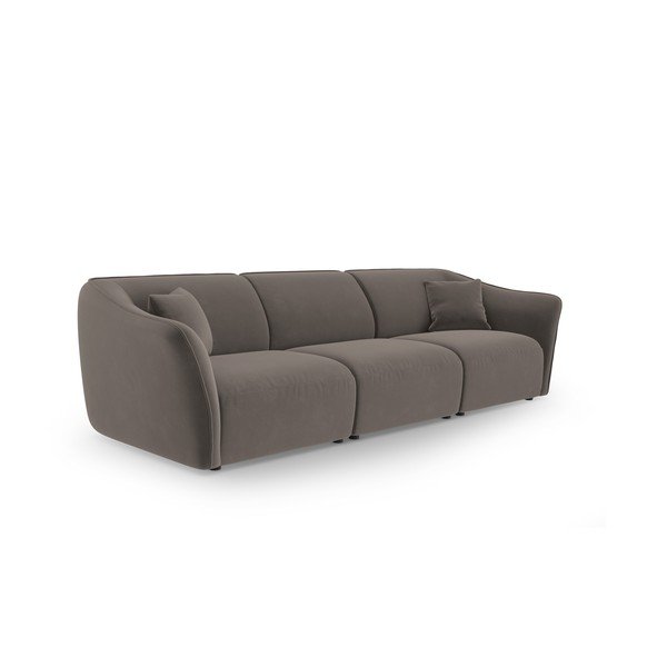 Smeđa baršunasta sofa 292 cm Tokyo – Cosmopolitan Design-image-2