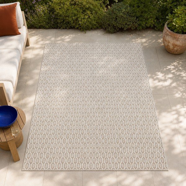 Sivi vanjski tepih NORTHRUGS Coin, 80 x 200 cm-image-1