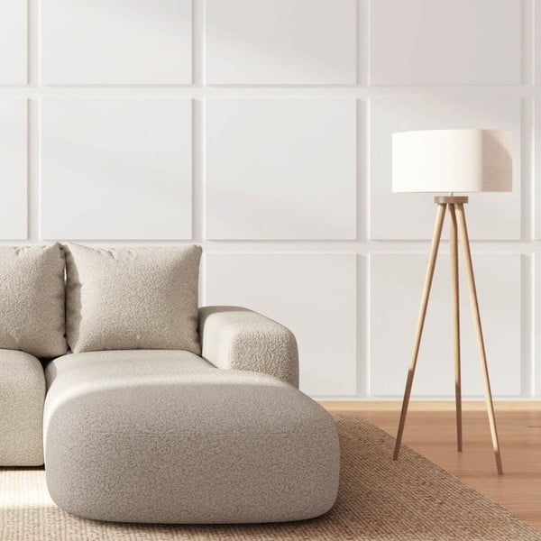 Bež kutna garnitura od bouclé tkanine (s desnim kutom/s ležaljkom) Monce – Rodier-image-3