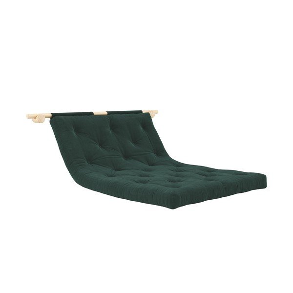 Tamno zelena sklopiva sofa od samta 135 cm Hooked – Karup Design-image-3