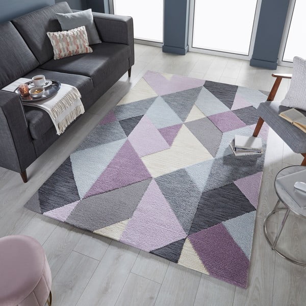 Sivo-ljubičasti tepih Flair Rugs Icon, 120 x 170 cm-image-4