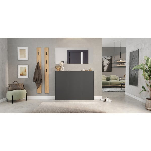 Antracitno sivi ormarić u dekoru hrasta 138x105x25 cm Libbiano – Germania-image-4