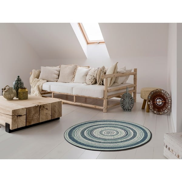 Plavi vanjski tepih Universal Verdi, ⌀ 120 cm-image-1