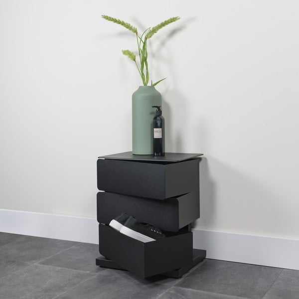 Crna metalna komoda 37x45x26 cm Joey – Spinder Design-image-4