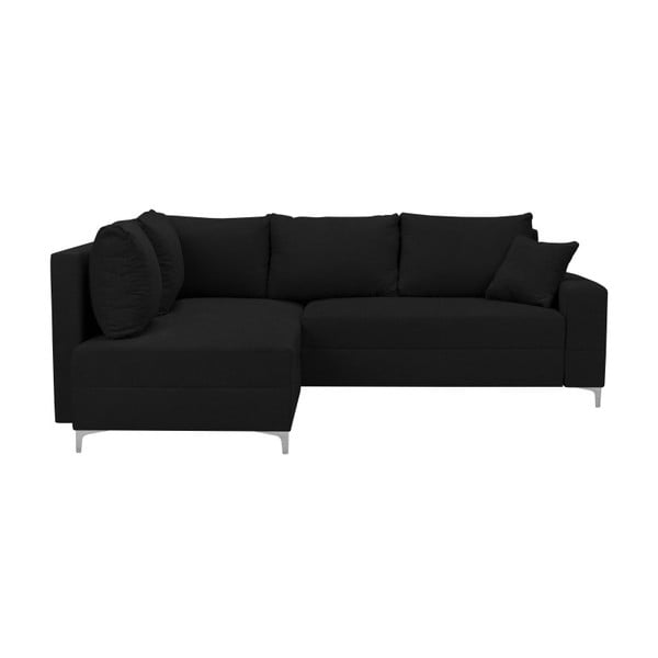 Crni kauč na razvlačenje Windsor &amp; Co Sofas Zeta, lijevi kut
