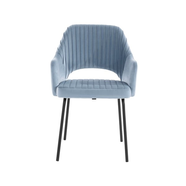 Svjetloplave baršunaste blagovaonske stolice u kompletu od 2 kom Britney - Støraa-image-2