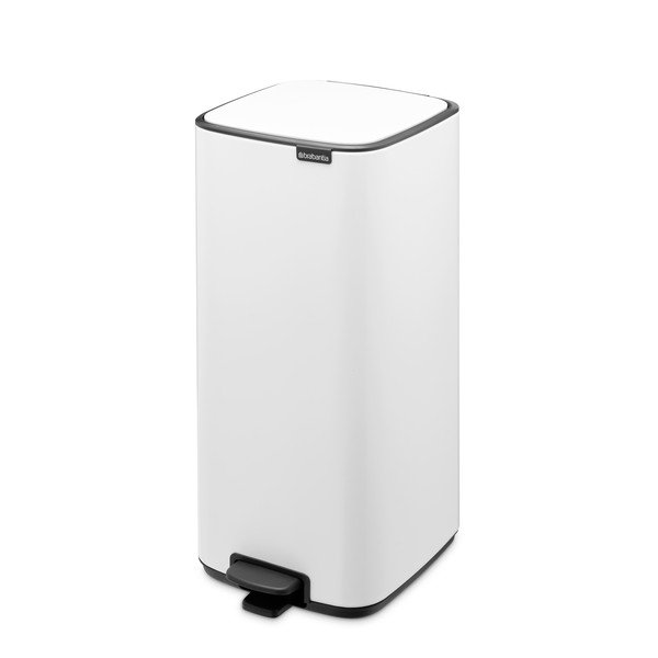 Bijela željezna kanta za smeće s pedalom 30 l Bo – Brabantia