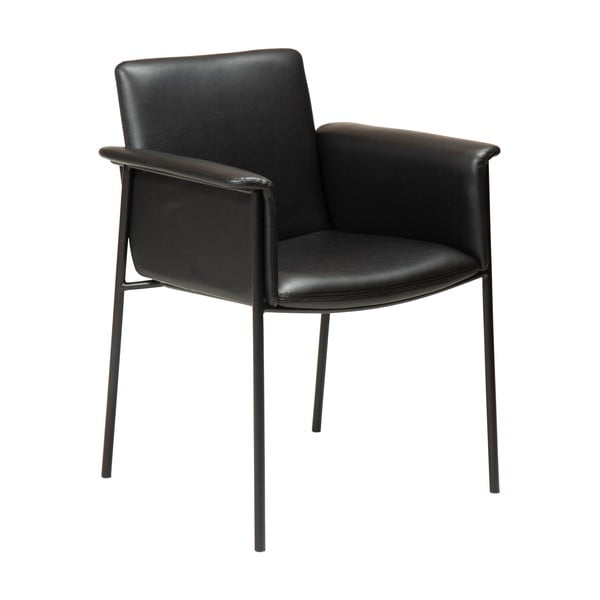 Crna blagovaonska stolica od imitacije kože DAN-FORM Denmark Vale