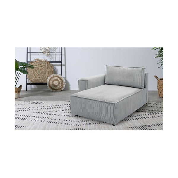 Svijetlo siva modularna sjedeća garnitura od samta (s lijevim kutom) Nihad modular – Bobochic Paris-image-1