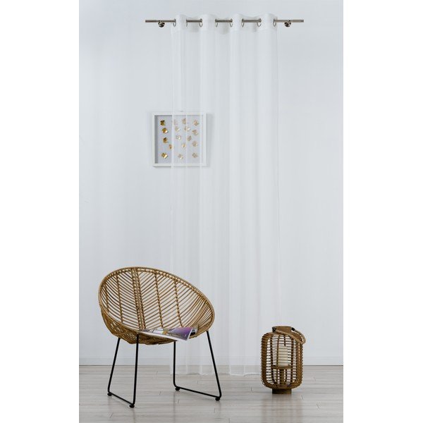 Bijela prozirna zavjesa 140x245 cm Miko – Mendola Fabrics-image-1