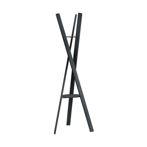 Crna vješalica od punog hrasta 62x176 cm Rakku – Blomus