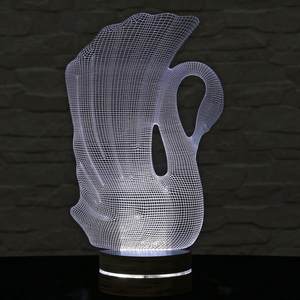 3D Swan stolna lampa