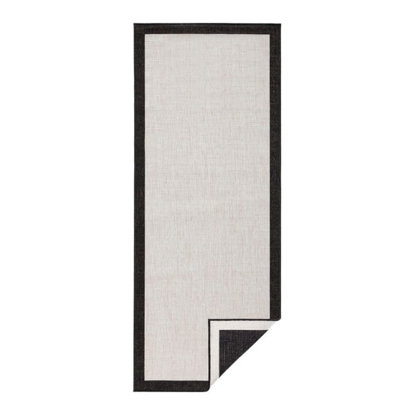 Krem-crni vanjski tepih NORTHRUGS Panama, 80 x 350 cm