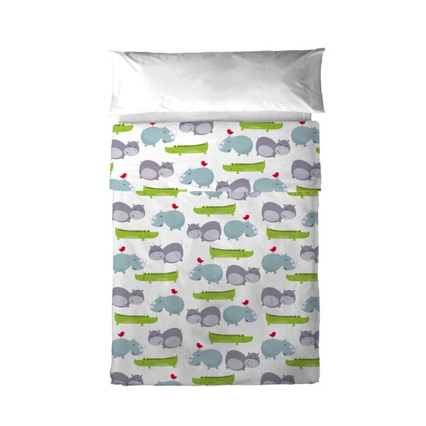 Dječja navlaka za jastuk i prekrivač Lisica nilski konj, 100 x 130 cm