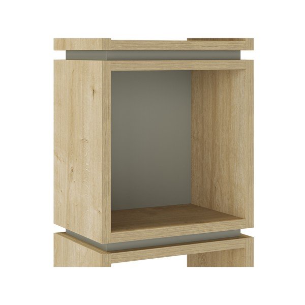 Zelena/u prirodnoj boji biblioteka u dekoru hrasta 32x167 cm Lofty – Marckeric-image-4