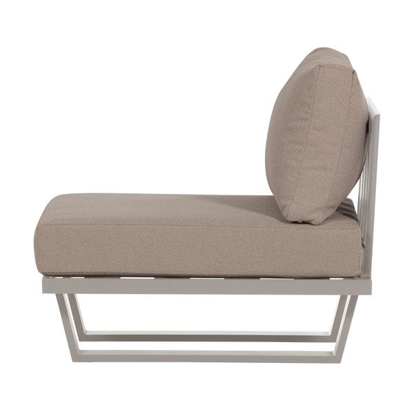 Sivo-bež metalna/podstavljena vrtna fotelja Bear – WOOOD-image-2