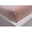 Smeđa plahta s gumom od mikropliša 180x200 cm – Jerry Fabrics