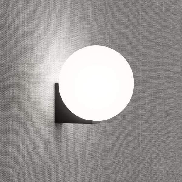 Crna zidna svjetiljka SULION Obi, ø 15 cm-image-2