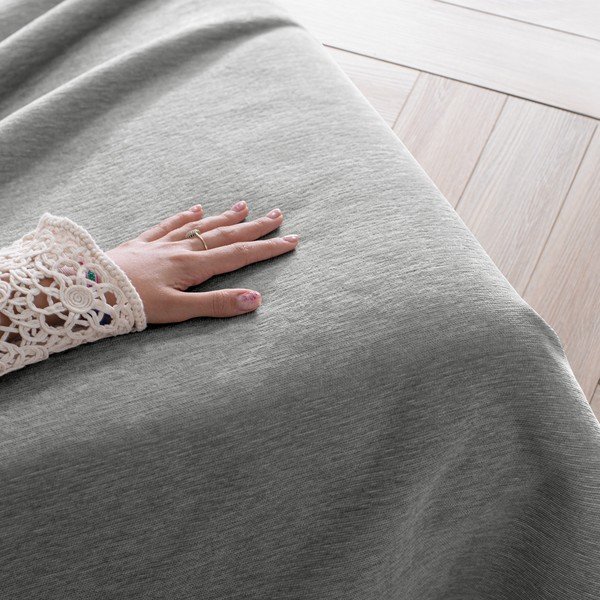 Sivi prekrivač od šenila 220x240 cm Talo – Filumi-image-3