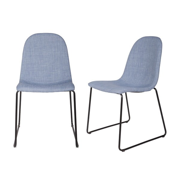 Set od 2 plave blagovaonske stolice Copper Light Blue