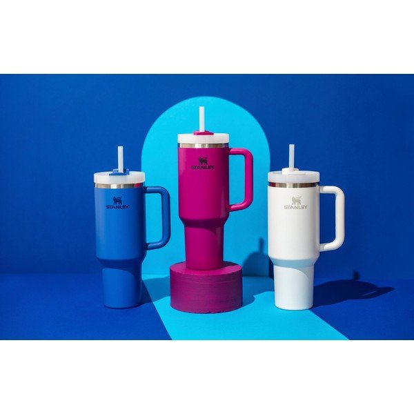 Bijela termosica od nehrđajućeg čelika sa slamkom 1,18 l Quencher H2.0 FlowState Tumbler Frost – Stanley-image-2