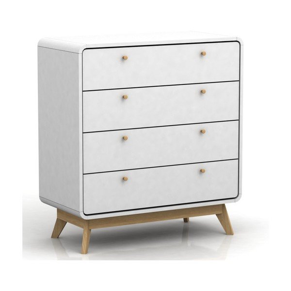 Bijela visoka komoda 80x88 cm Caitlin – Støraa-image-2