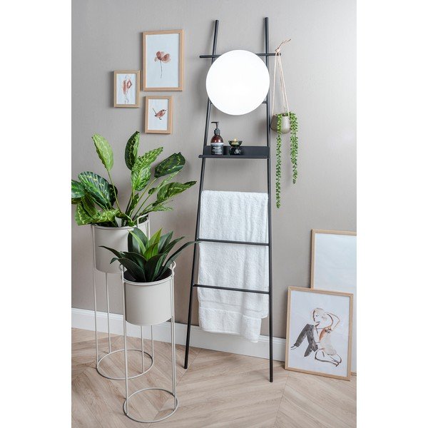 Crna vješalica s ogledalom Leitmotiv Glint-image-1