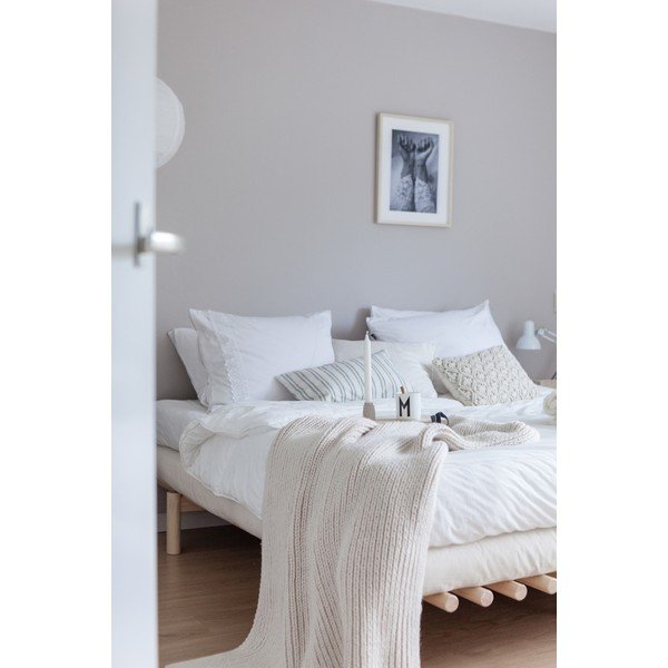 Crni okvir kreveta od bora Karup Design Pace Black, 140 x 200 cm-image-1