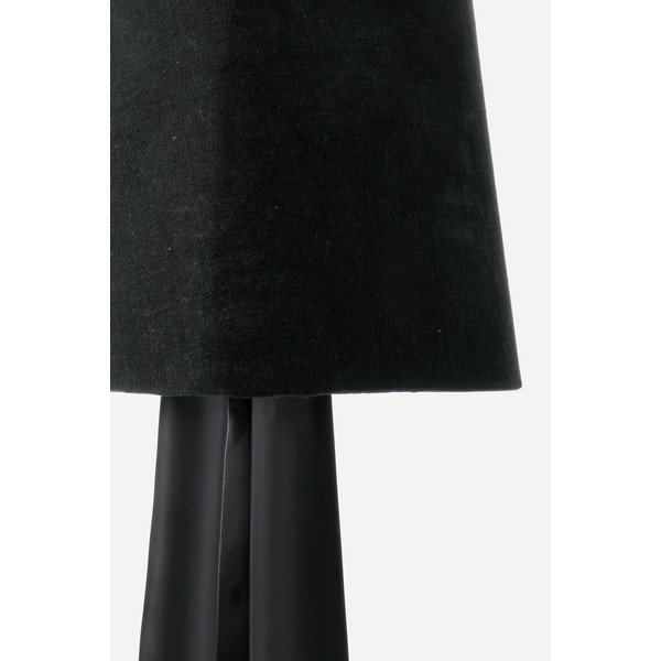 Crna metalna stolna lampa s tekstilnim sjenilom (visina 61 cm) Tripura – Bizzotto-image-3