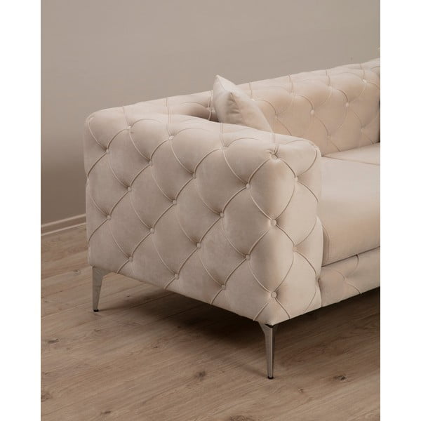 Bež baršunasti sofa 237 cm Como – Artie-image-3