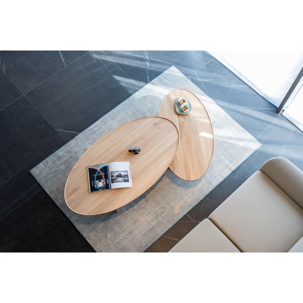 Stolić od hrastovine u prirodnoj boji 80x150 cm Mu - Gazzda-image-1