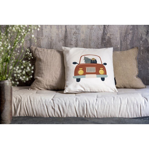 Ukrasna jastučnica s božićnim motivom 45x45 cm Cat Driver – Butter Kings-image-1