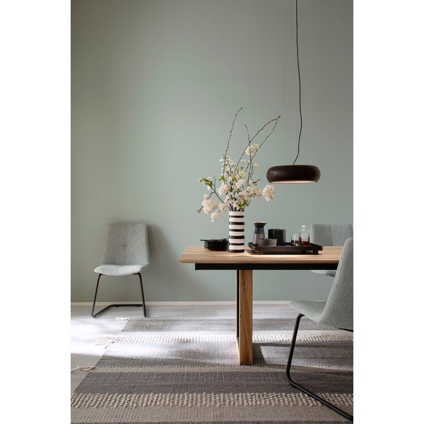 Crna LED viseća svjetiljka s mogućnosti zatamnjivanja s metalnim sjenilom ø 40 cm Wood – Fischer & Honsel-image-1