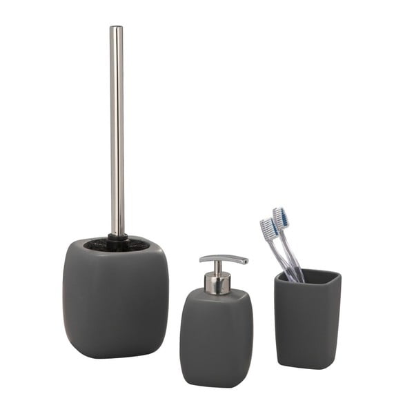 Siva keramička čaša za četkice za zube Wenko Faro-image-1