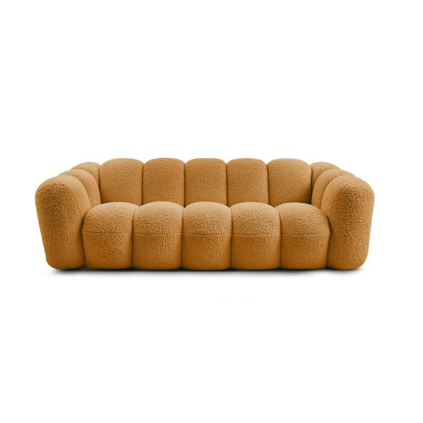 Senf žuta sofa od bouclé tkanine 232 cm Hippolyte – Bobochic Paris
