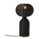 Crna stolna lampa sa sjenilom od ratana (visina 43 cm) Werna – Villa Collection