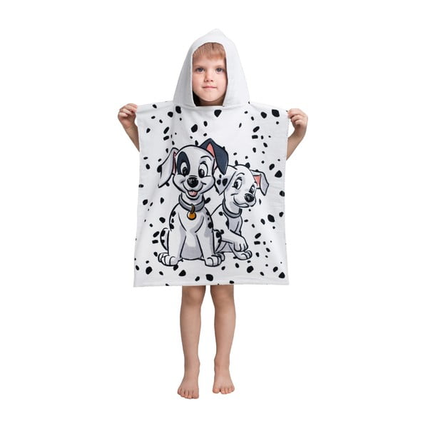 Bijeli dječji ogrtač od frotira 101 Dalmatins – Jerry Fabrics