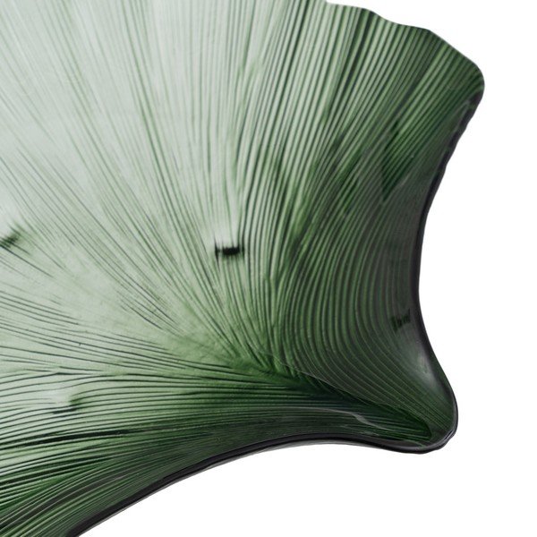 Stakleni ukrasni pladanj 31x33 cm Gingko – Ixia-image-1