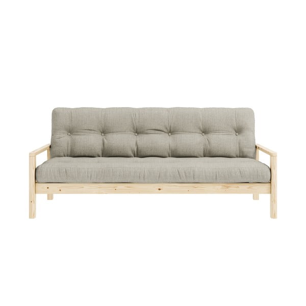 Bež lanena sklopiva sofa 205 cm Knob – Karup Design