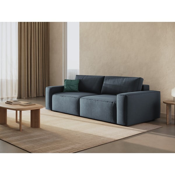 Plava sklopiva sofa 247 cm Jodie – Micadoni Home-image-1
