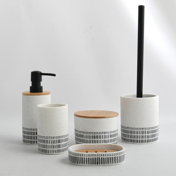 Bijeli kupaonski organizator za pamučne vatice od polyresina Yuma – Spirella-image-1