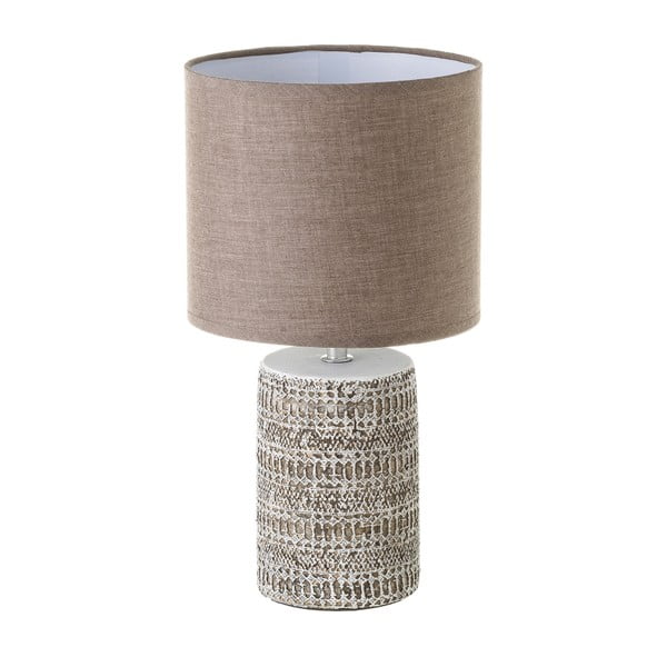 Smeđa stolna lampa s tekstilnim sjenilom (visina 33,5 cm) – Casa Selección