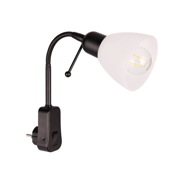 Crna zidna lampa ø 9 cm Ligara – Trio-image-1