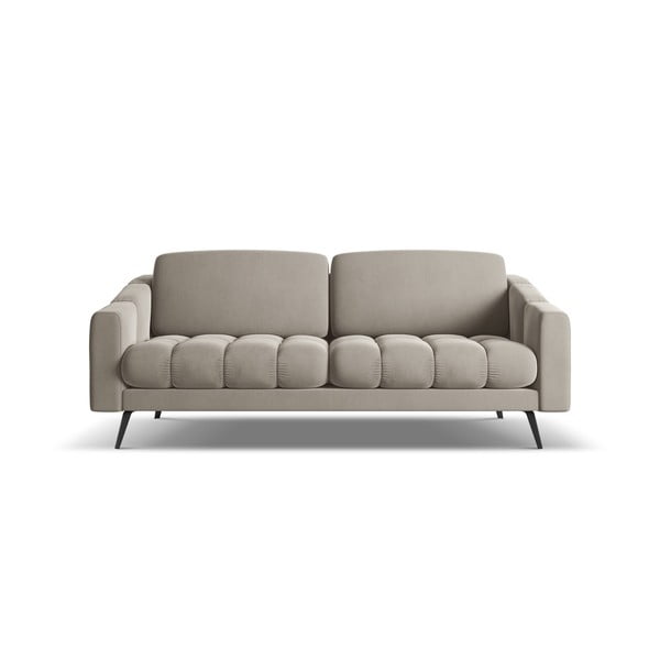 Bež baršunasti sofa 202 cm Nalu – Makamii