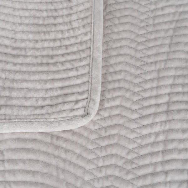 Krem prošiven prekrivač od samta 180x260 cm – Ixia-image-1