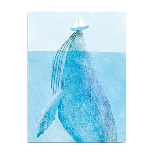 Zidna slika na platnu Whale, 30 x 40 cm